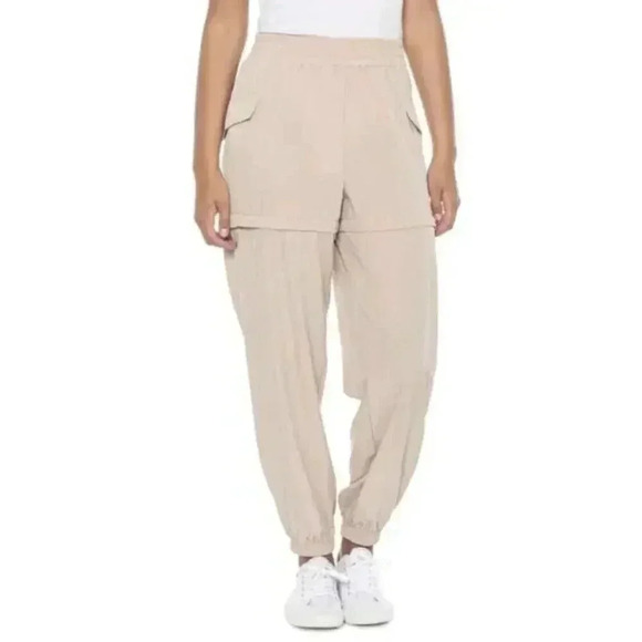 Bearpaw Outdoors Women’s‎ Beige Convertible Pants Wrinkle Resistant Size Large - Picture 1 of 11